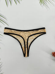 8pcs Floral Lace Thongs Soft & Comfy Intimates Panties Women's Lingerie