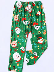 Kid's Cartoon Pattern Pants Elastic Waist Loungewear Comfy Casual PJ