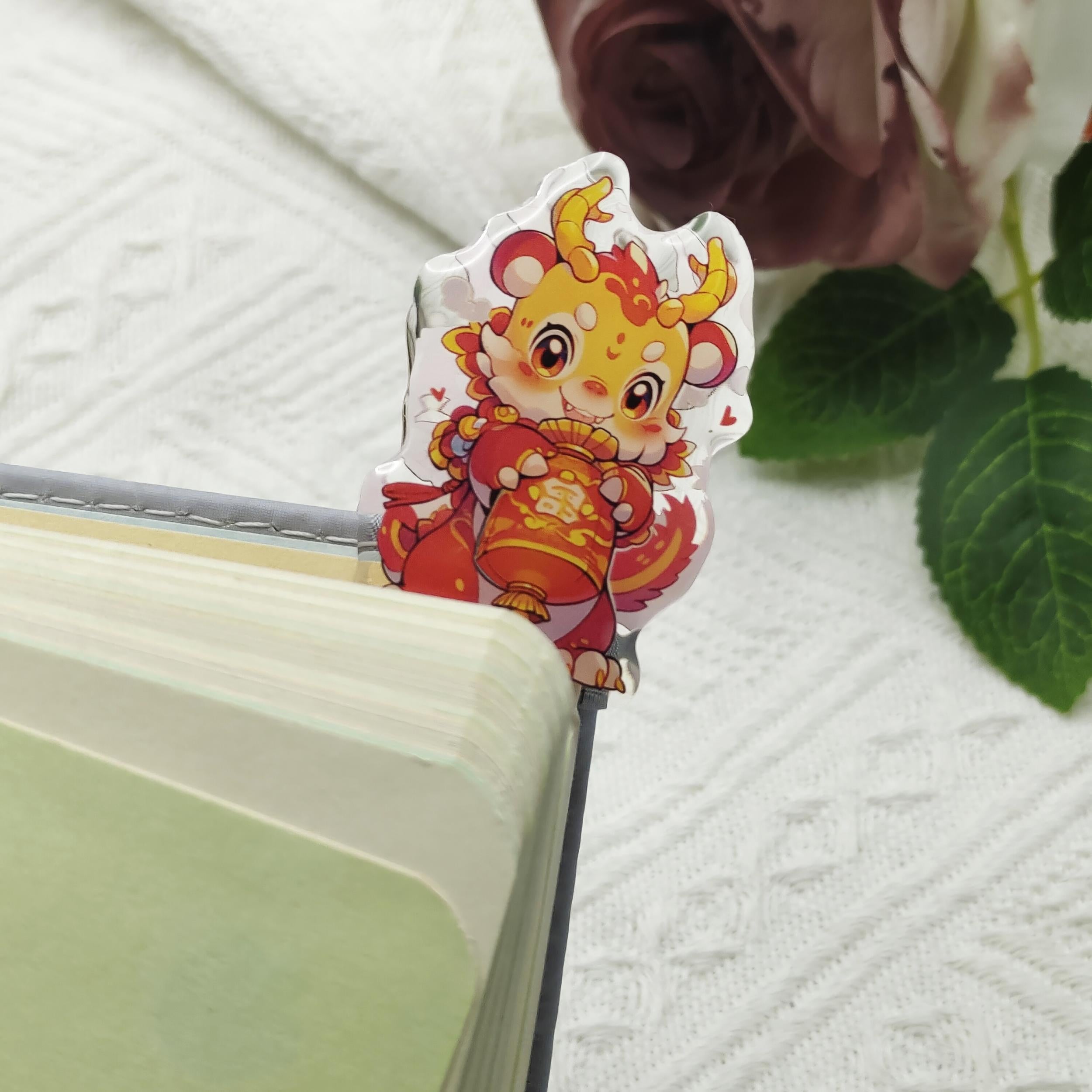 Year Beast Theme Acrylic Clip - Chinese Office Supplies Gift