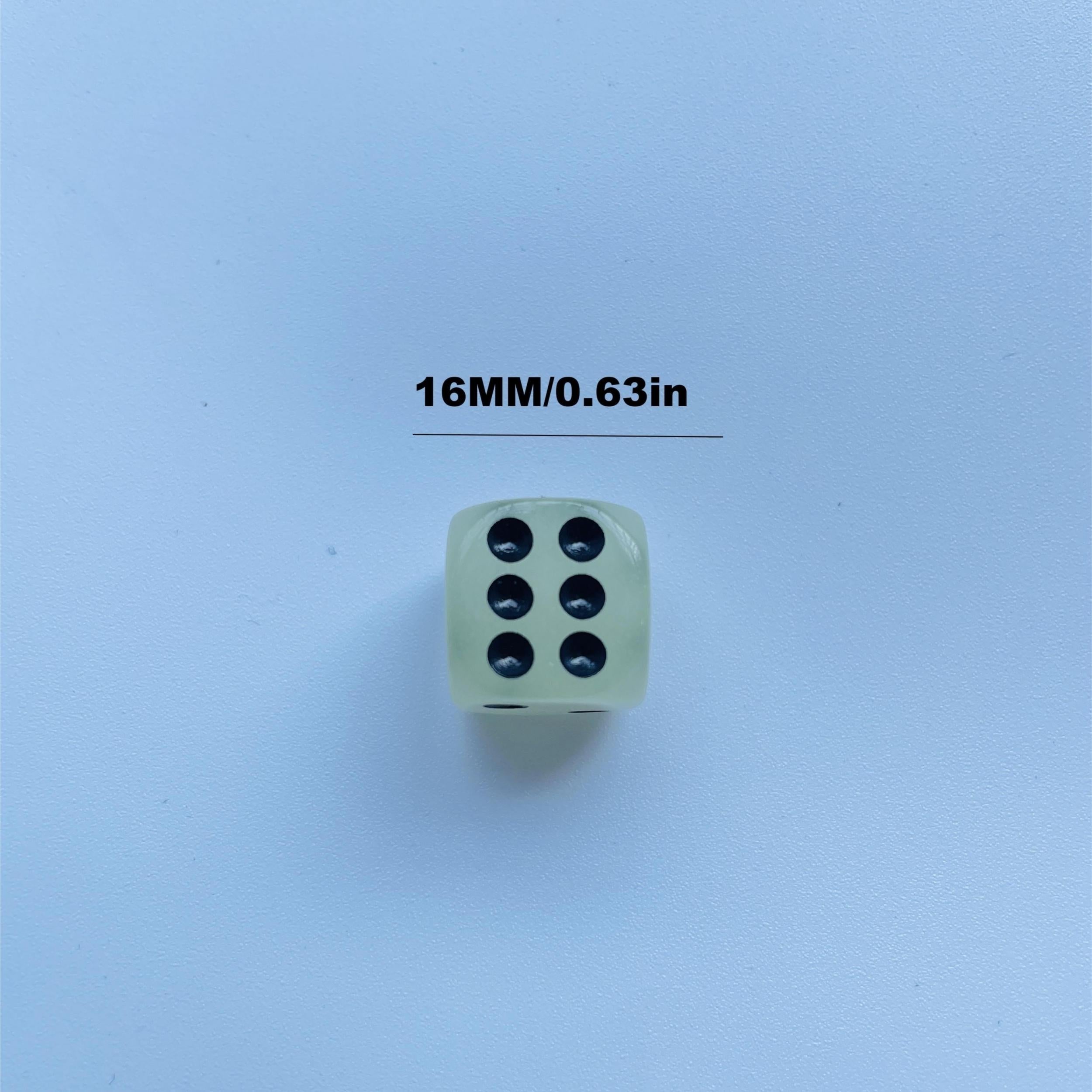 Luminous 16mm Circular Dot Dice for Nightclubs Bars KTVs
