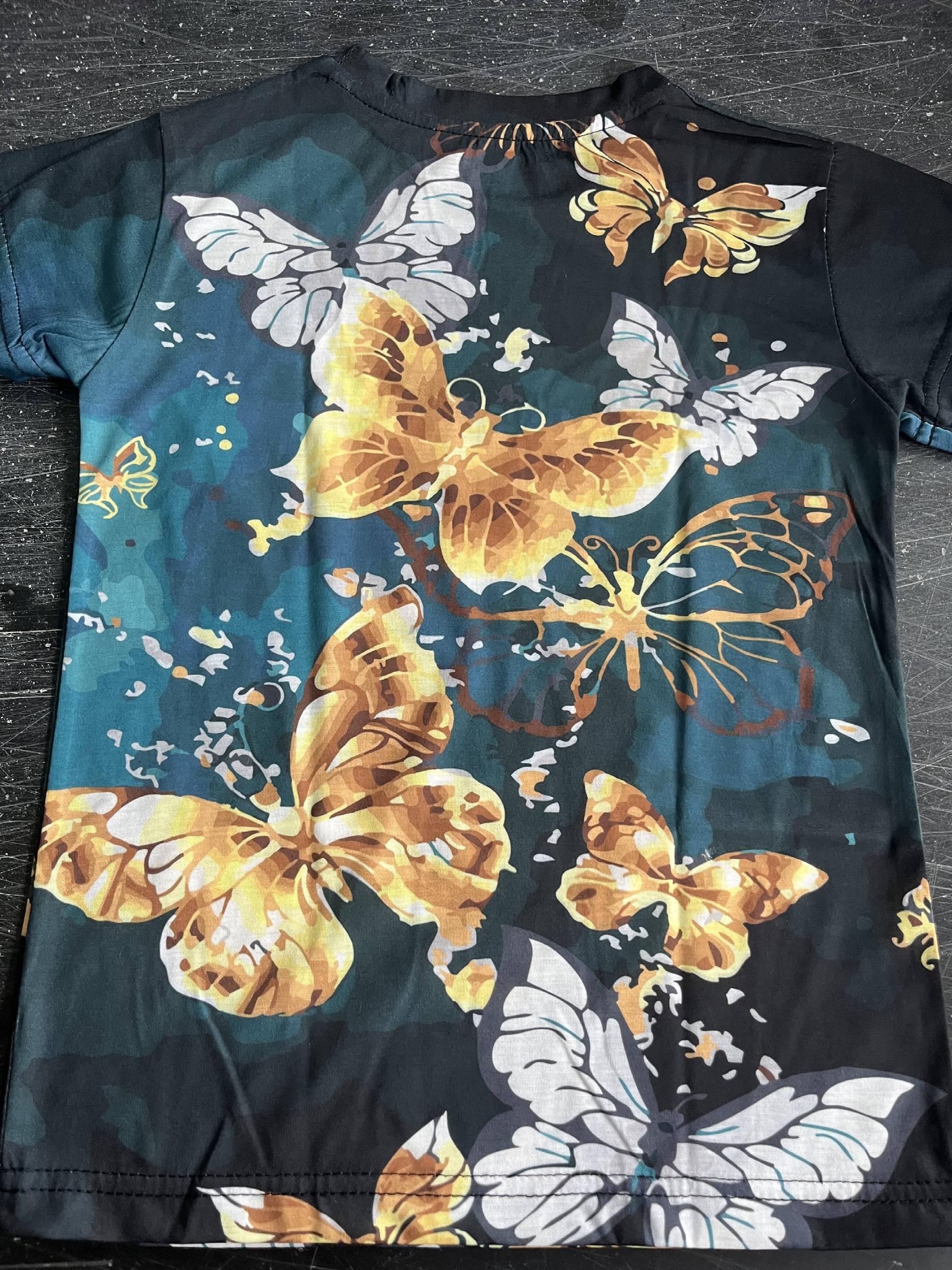 Butterfly Dreams 3D Printed Girls' Active Tee