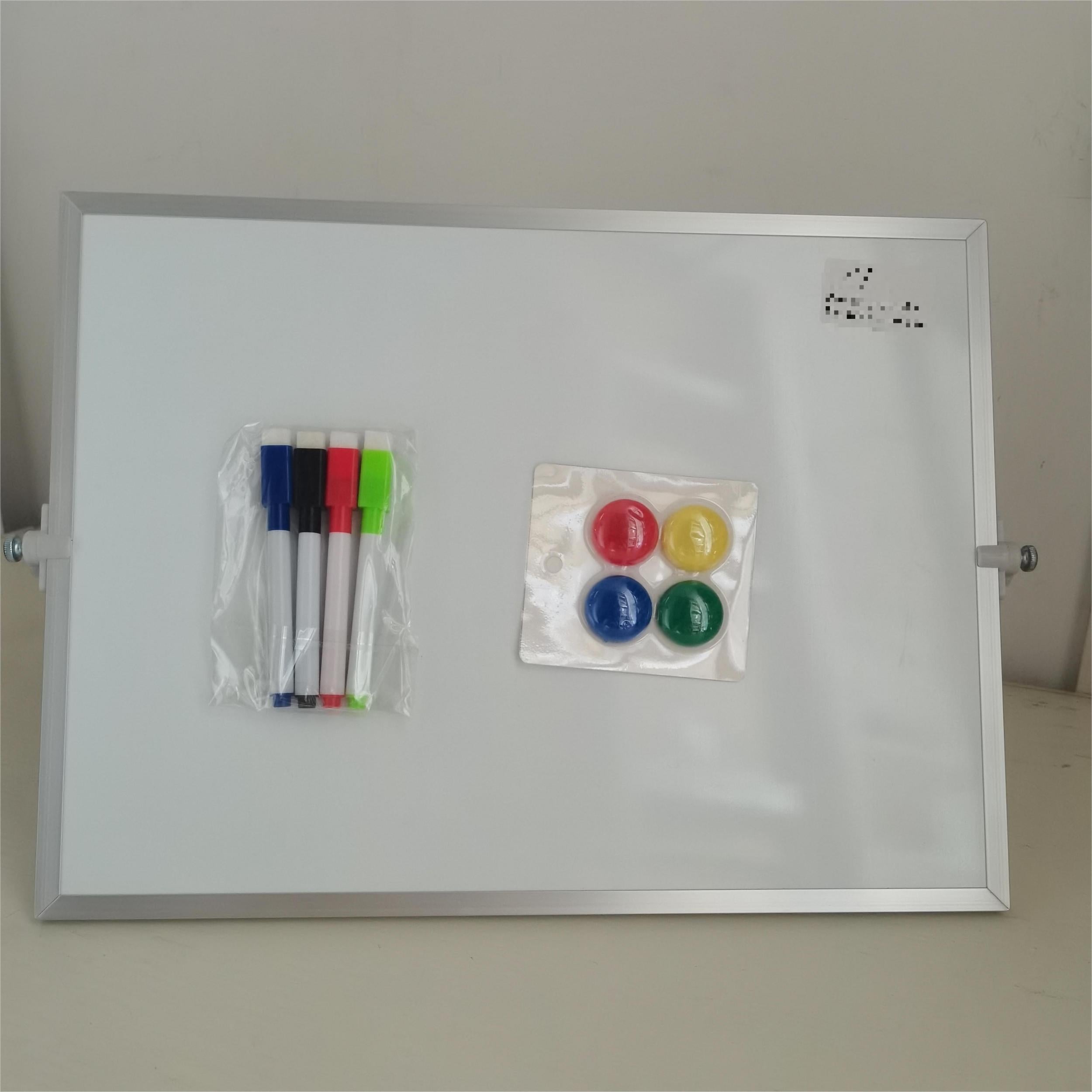 Double Sided Office Whiteboard Set with Markers, Pins, and Eraser