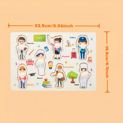 Wooden Puzzle Set for Kids Educational Alphabet Learning Toy - Ideal Gift