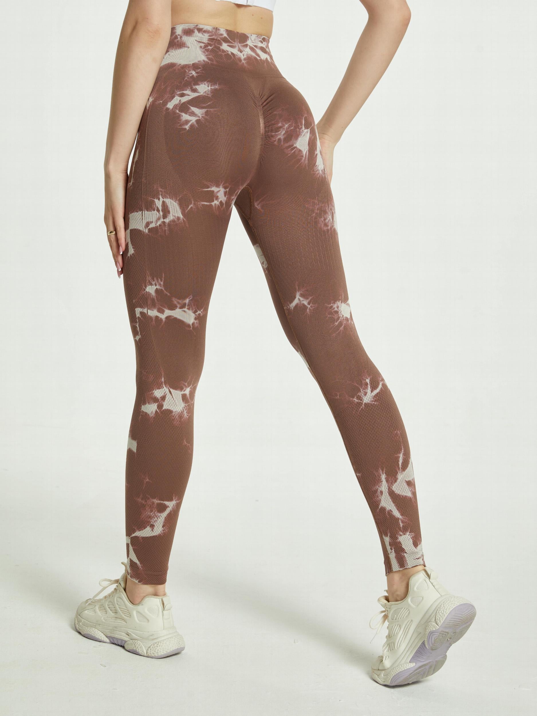 Tie Dye High Waist Leggings Yoga Running Tight Pants Women's Activewear