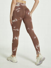 Tie Dye High Waist Leggings Yoga Running Tight Pants Women's Activewear