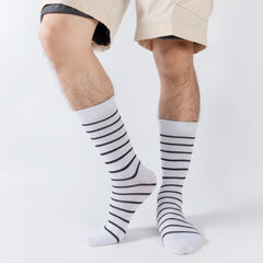 Men's Striped Crew Socks Antibacterial Breathable Comfortable Socks