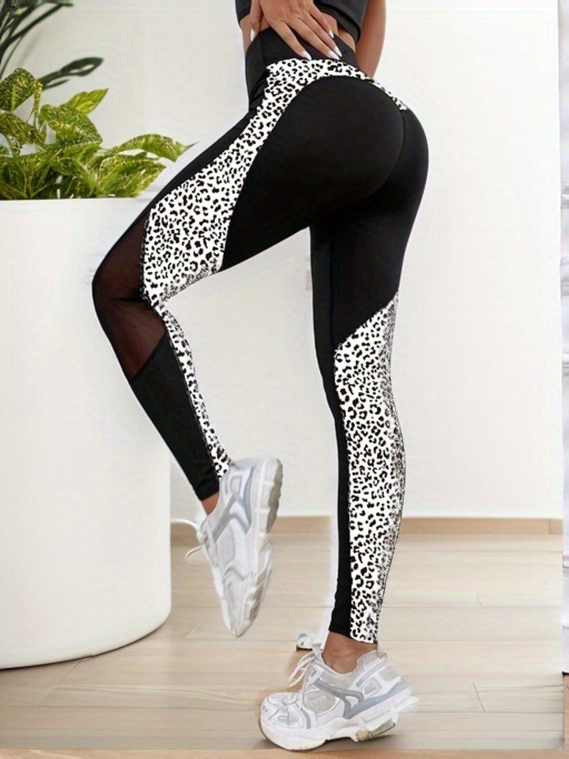 Leopard Print Sports Leggings Women Fitness Running Yoga Pants