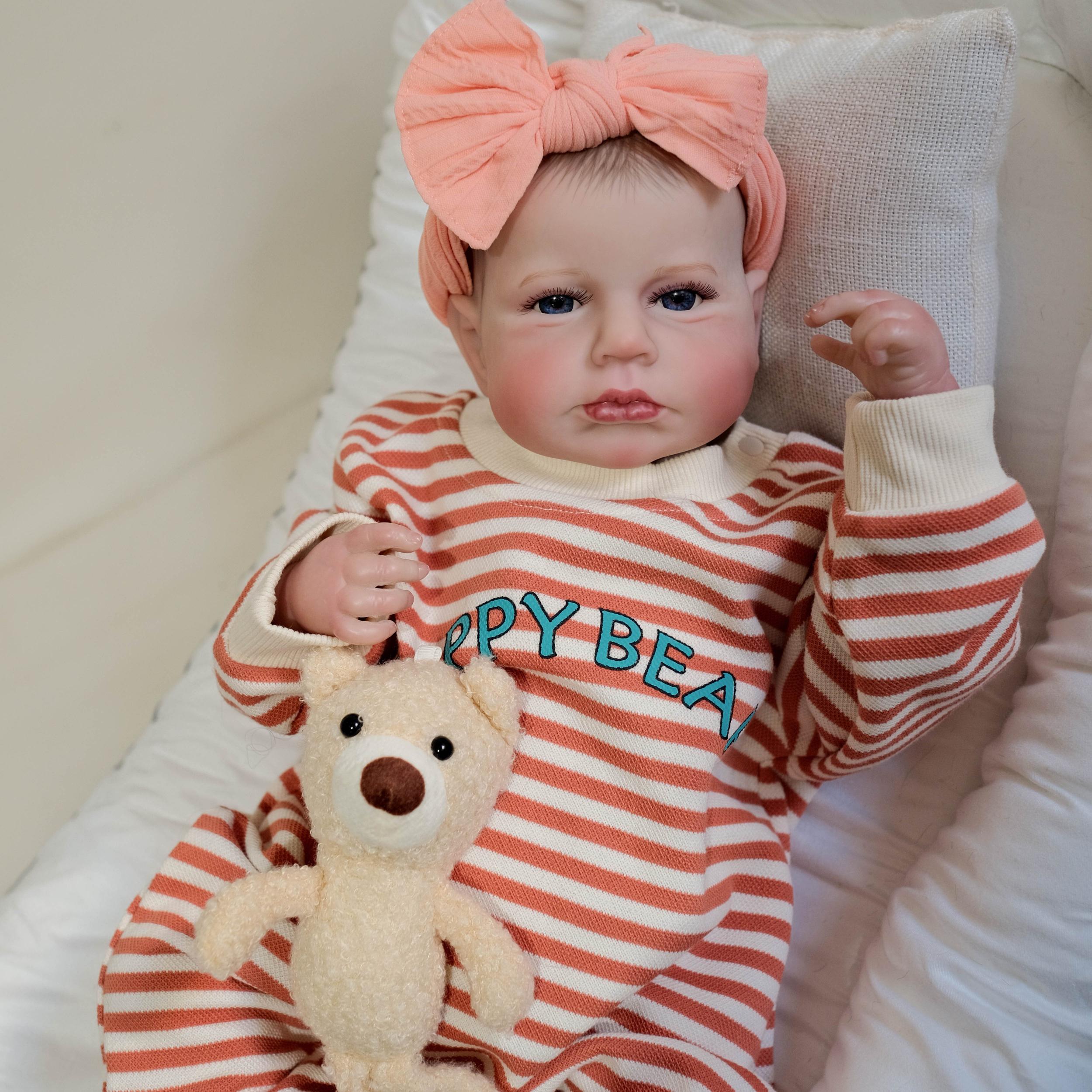 iCradle 18 Inch Reborn Doll w/ Hand Painted Head Soft Fabric Body & Accessories