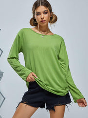 Long Sleeve Sports Casual Top Round Neck Running Shirt