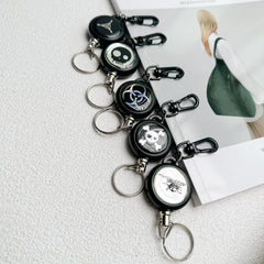 5pcs High Rebound Keychain Steel Wire Rope Anti-lost Keyring Buckle