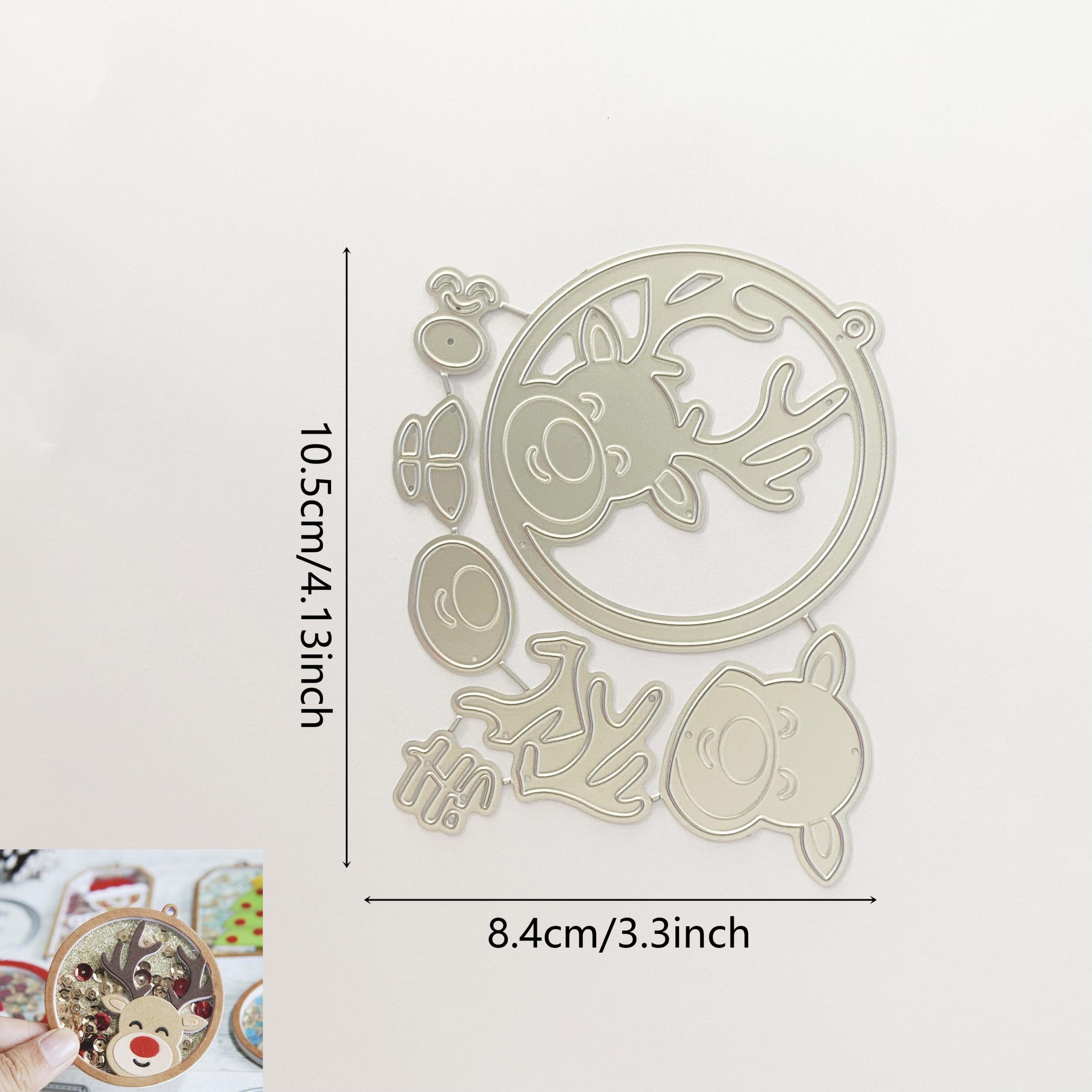 Christmas Metal Cutting Dies Set DIY Scrapbooking Supplies For Shaker Cards