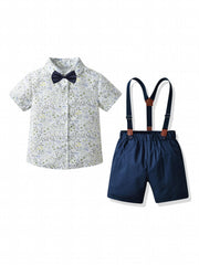 Baby Toddler Boy Formal Gentleman Suit Set Bowtie Pants Outfit