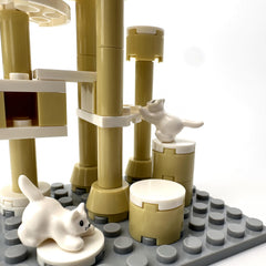 Cat Coffee Colored Bed Scene Set