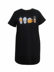 Pumpkin Drinking Print Nightdress