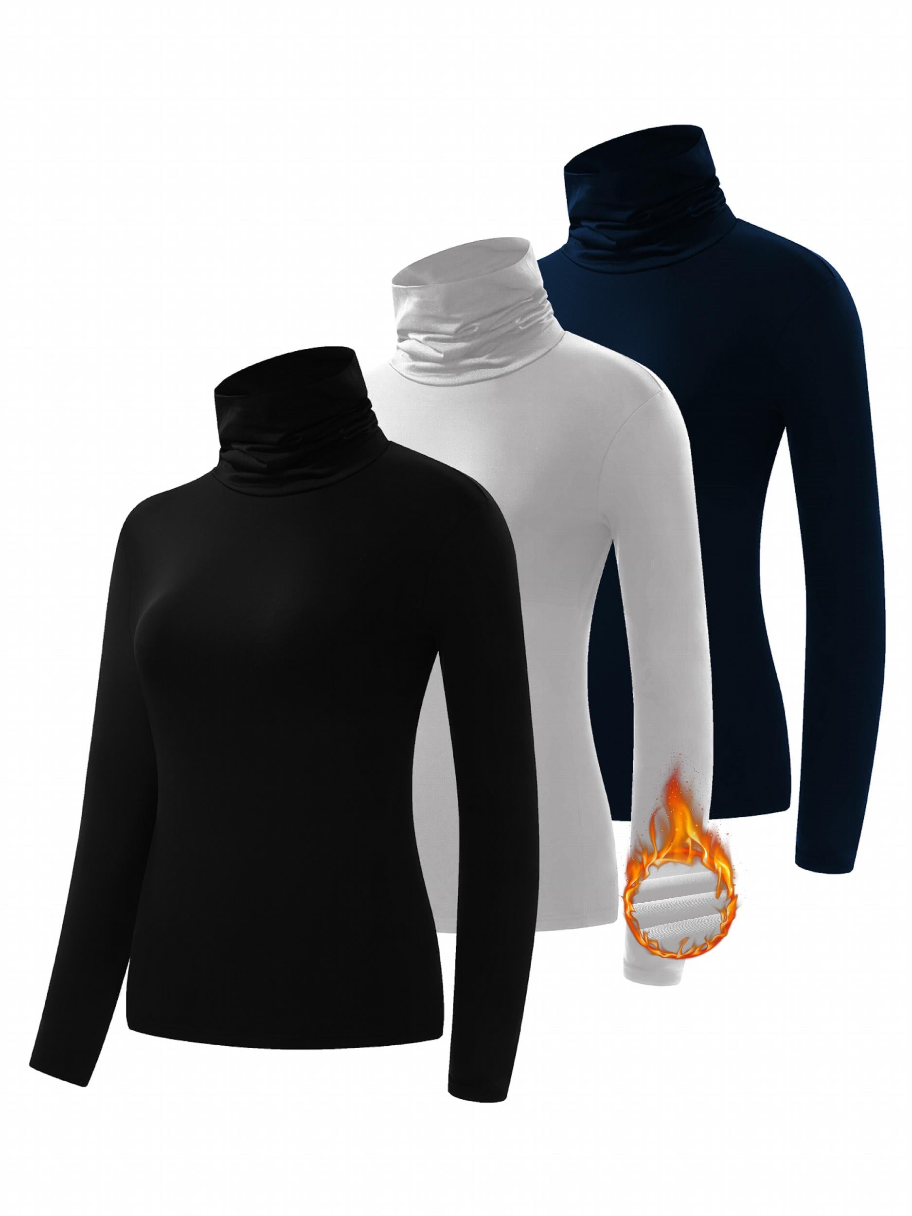 3pcs Thermal High Neck Top Women's Activewear