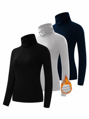 3pcs Thermal High Neck Top Women's Activewear