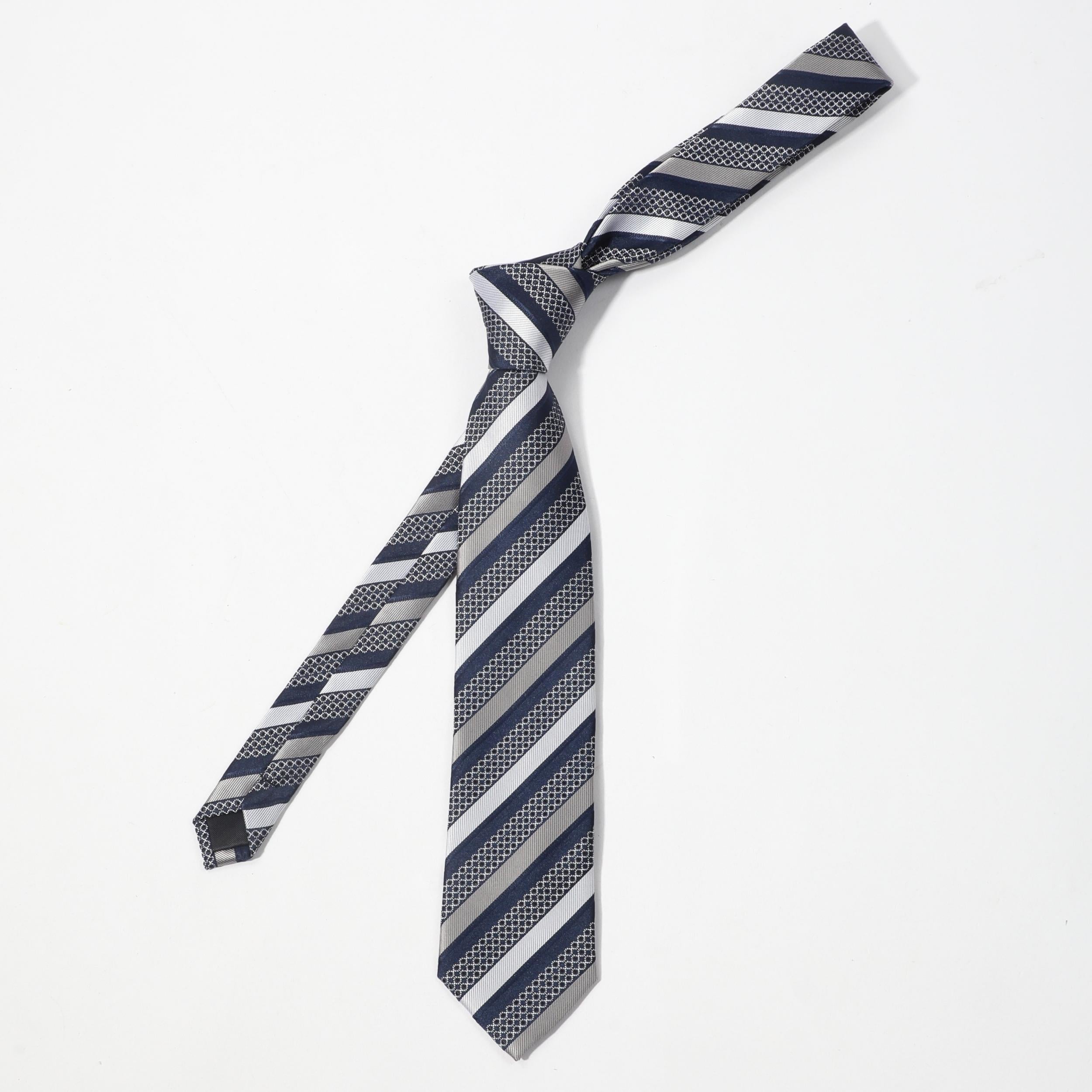 Men's Striped Thickened Tie for Business Versatility