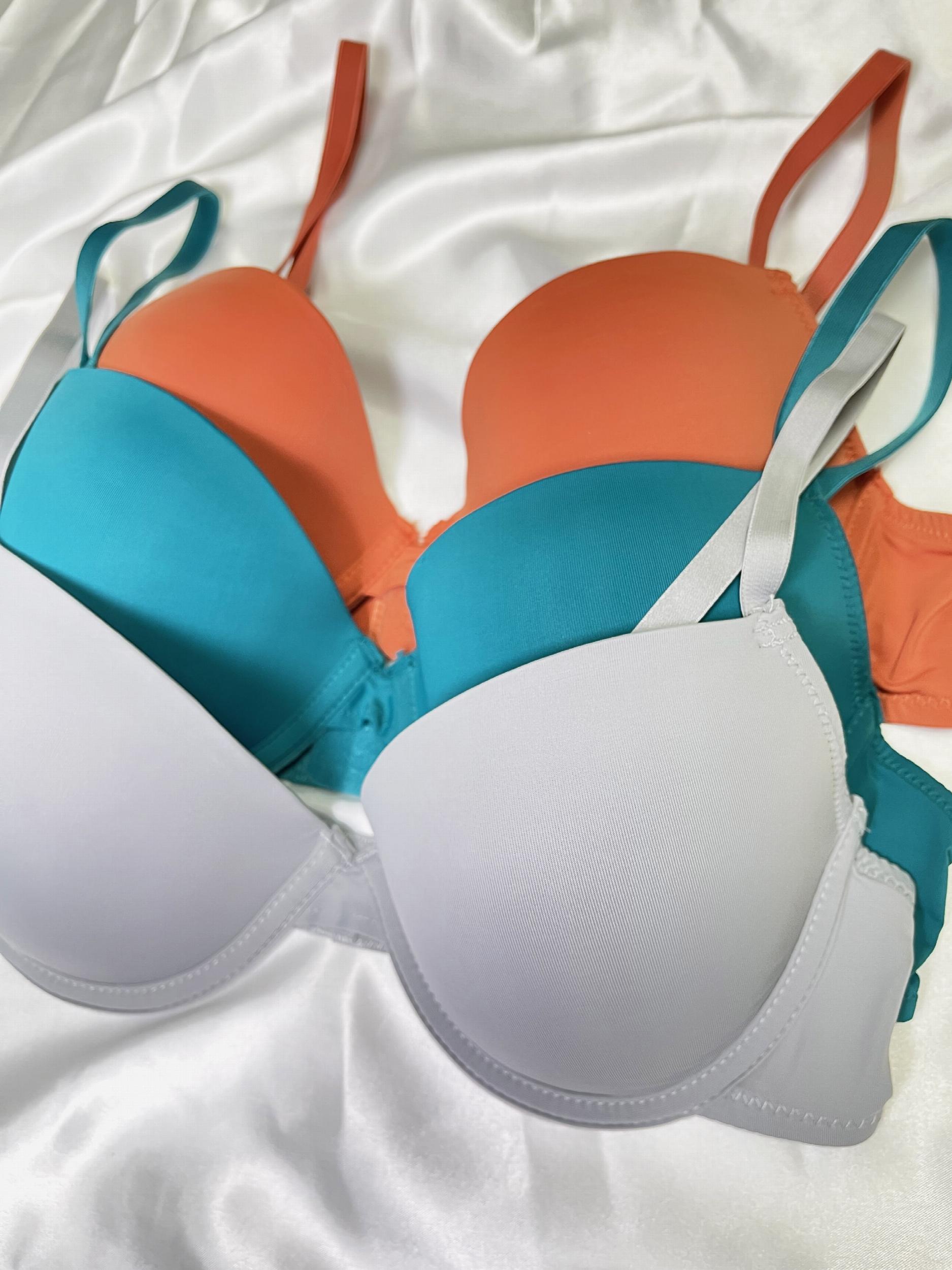 3pcs Solid T Shirt Bras Push Up Bra Women's Lingerie & Underwear