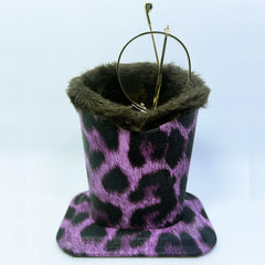 Leopard Print Glasses Holder Plush Lined Case Sunglasses Storage Container