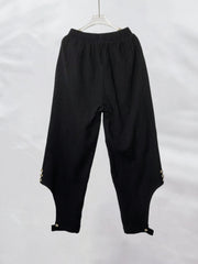 Solid Harem Pants High Waist Casual Pants
