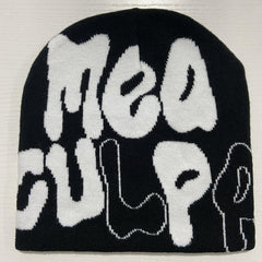 Y2K Knitted Jacquard Hip Hop Skull Cap Lightweight Warm Knit Hat
