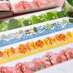 Cartoon Seascape DIY Hand Account Tape Stickers