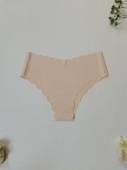5pcs Scalloped Trim Briefs Stretchy Intimates Panties