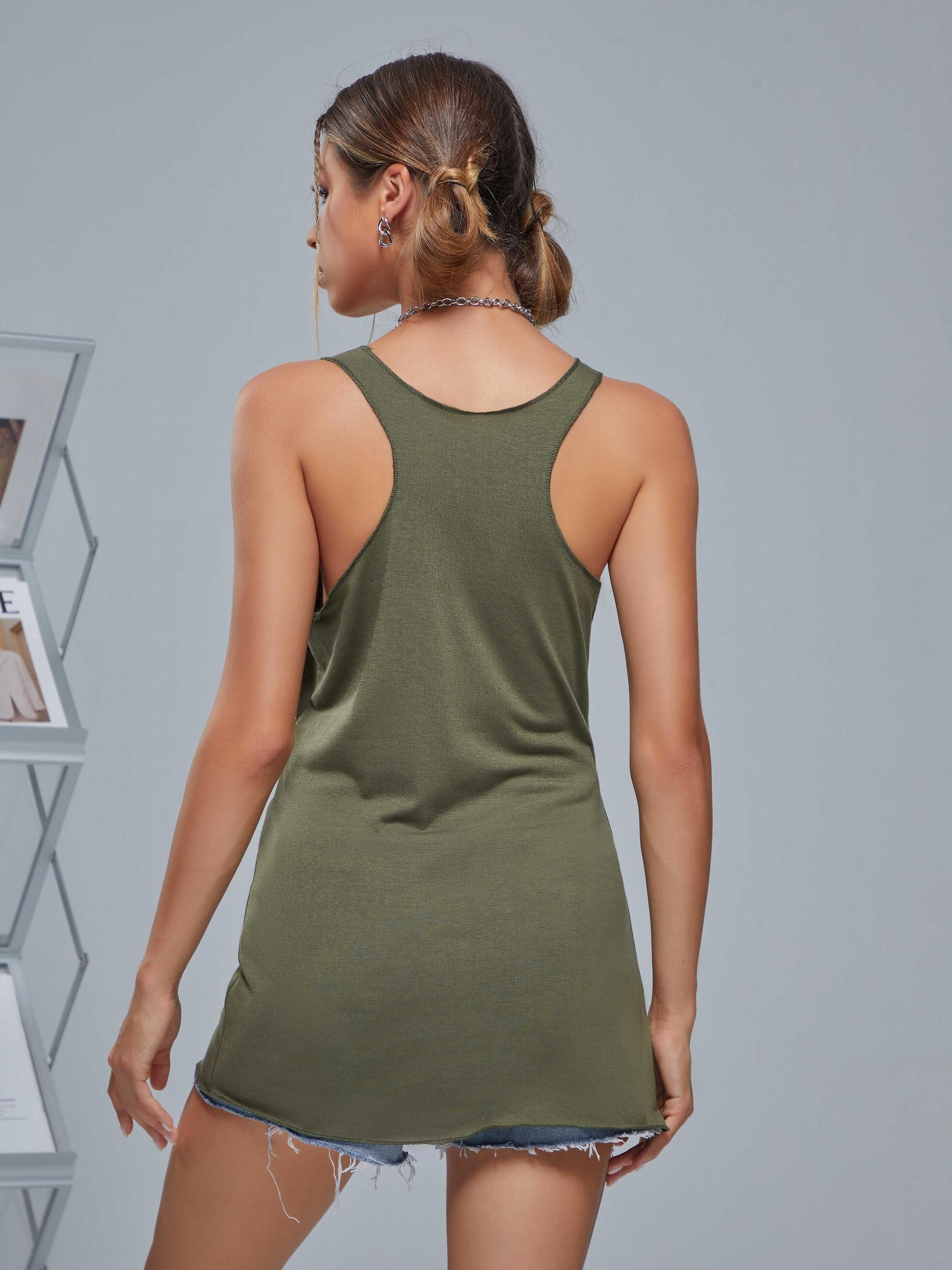 Water or Vodka Printed Loose Tank Top for Sports Fitness Yoga