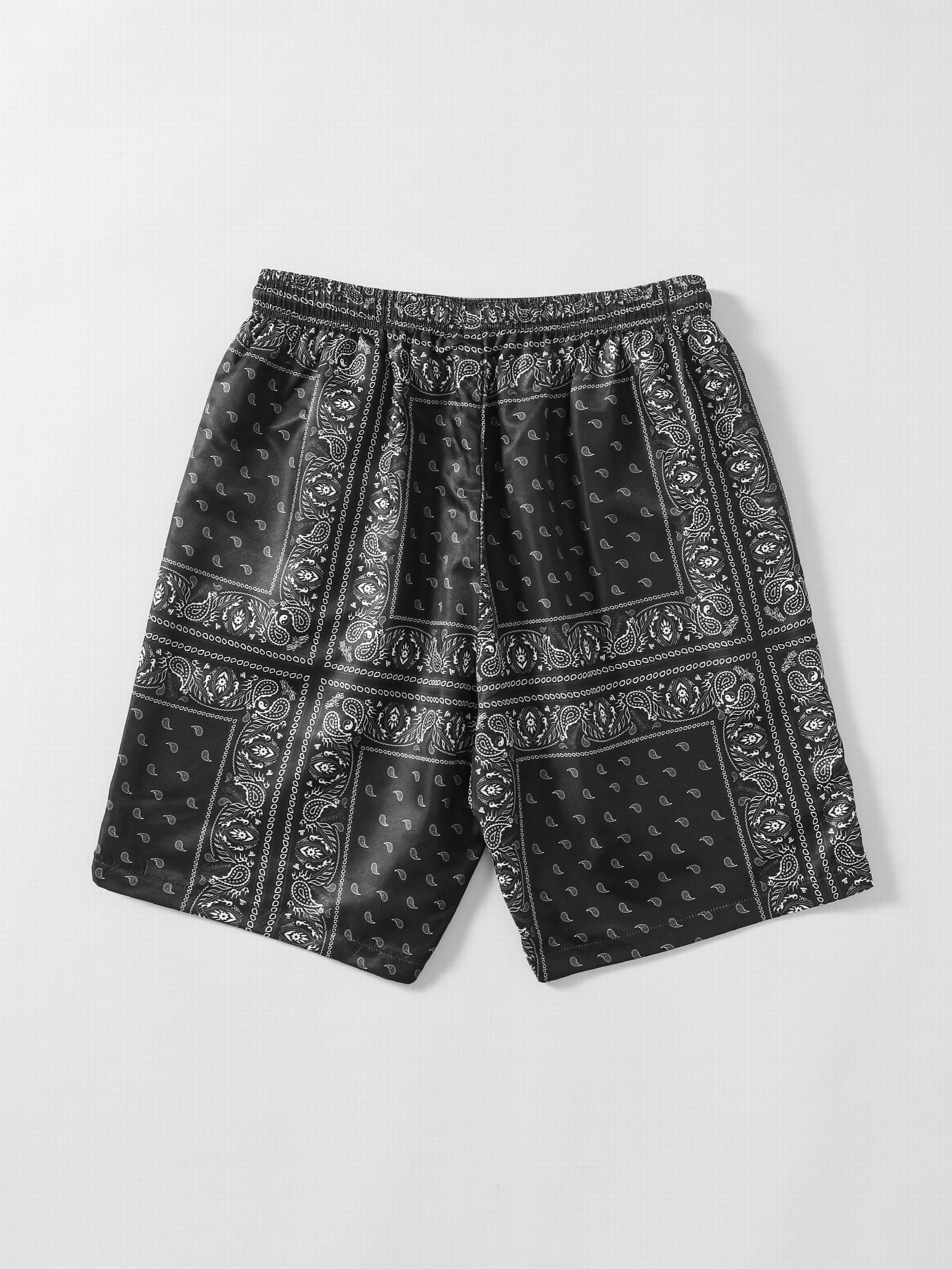 Men's Paisley Swim Trunks Beach Shorts