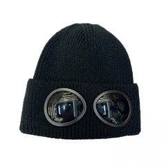 Winter Sport Knit Beanie Hat for Men and Women with Glasses