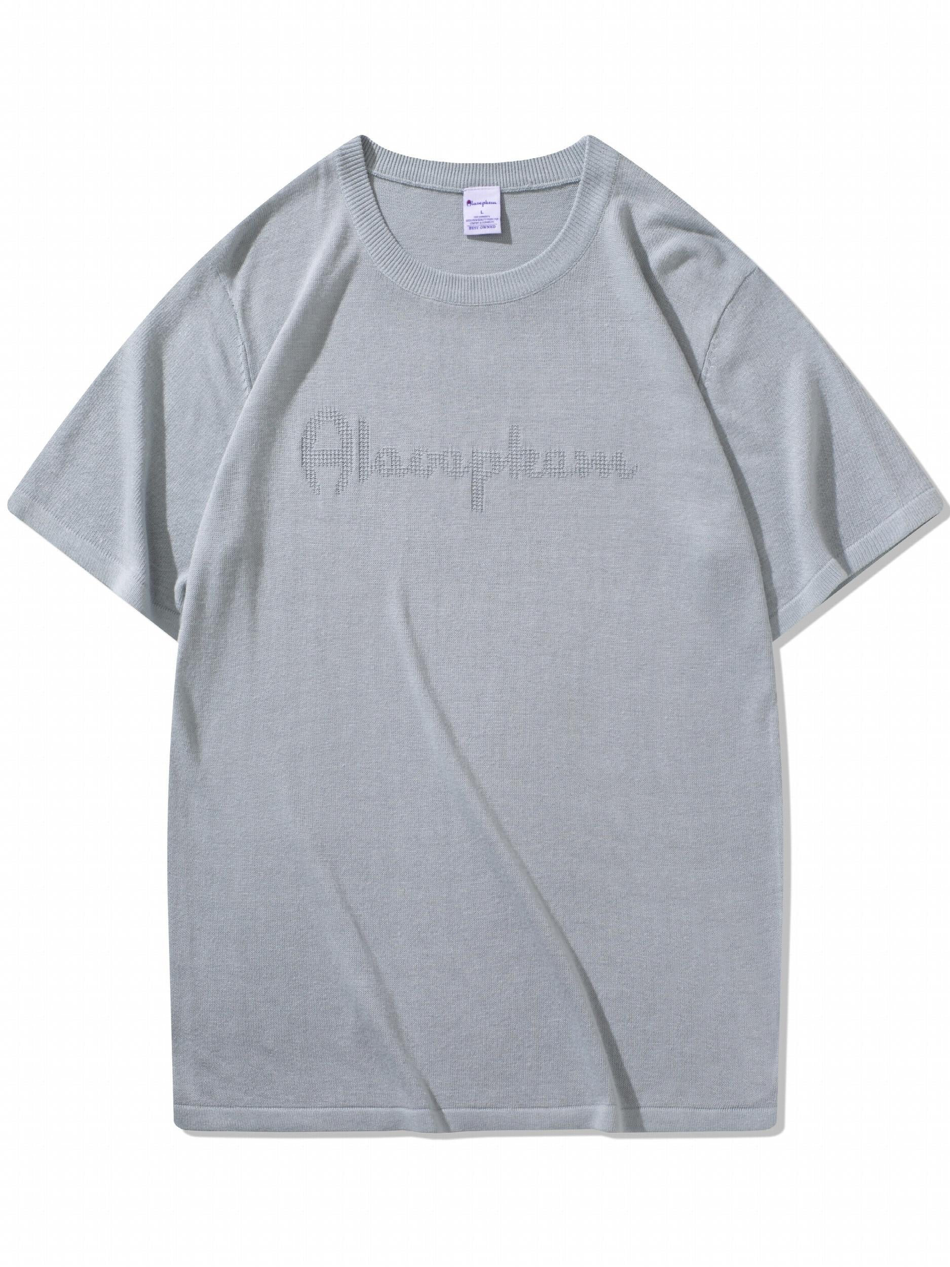 Men's Casual Knitted Crew Neck Short Sleeves Sweaters