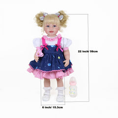 55 88 Cm Toddler Dolls Galaxia Girl With 3D Skin, Veins, Blond Hair