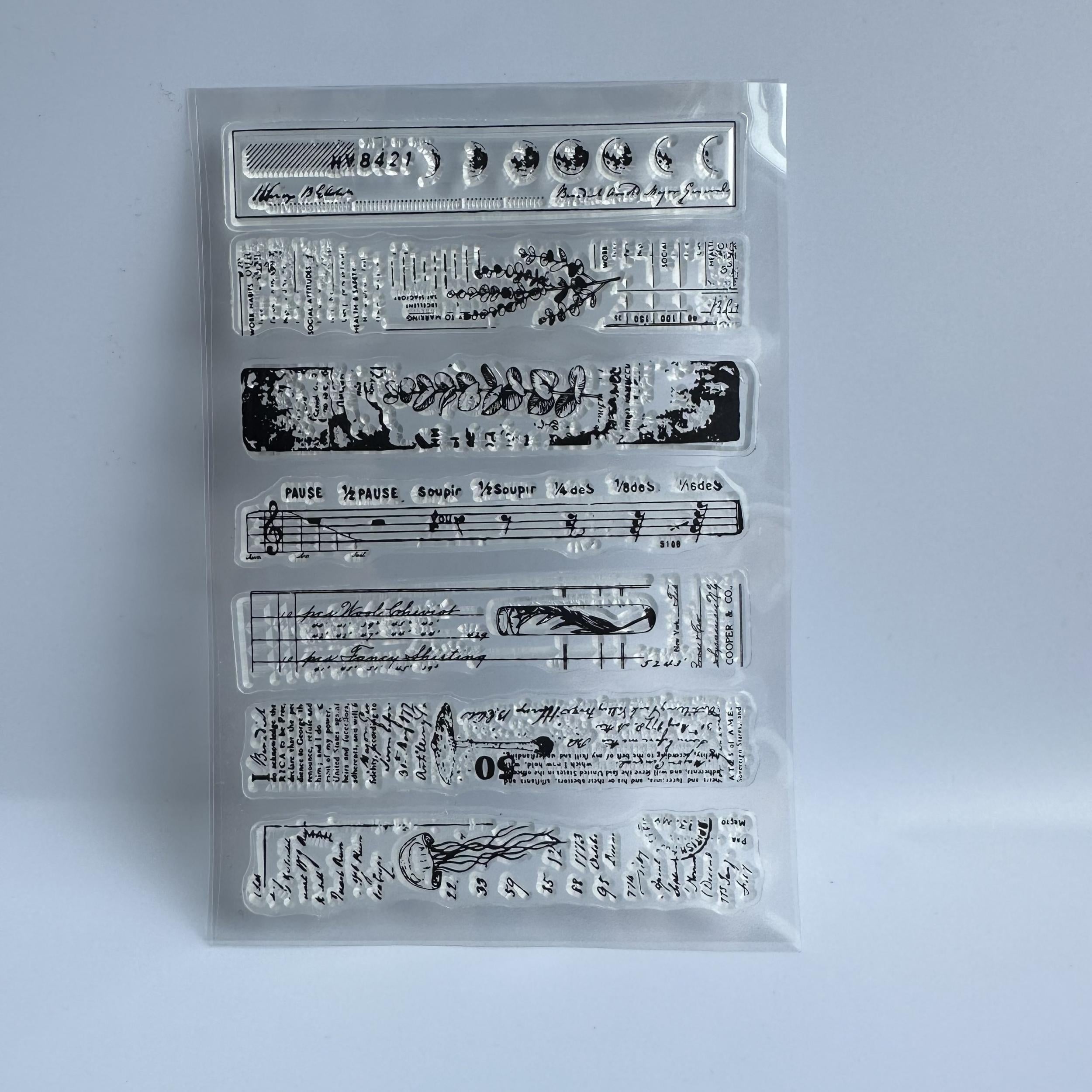 Animal Background Clear Stamps for Card Making and Scrapbooking