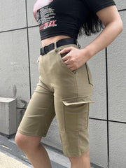Y2K Flap Pockets Cargo Shorts for Women