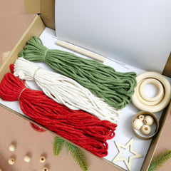 8pcs Woven Christmas Decorations DIY Kit - Perfect Holiday Gift