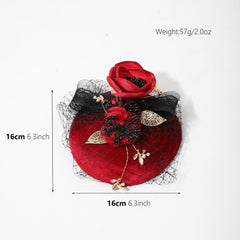 1920s Vintage Veil Derby Fascinator Hat Women's Wedding Headdress