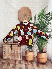 Easter Bunny Graphic Hoodie Girls Comfy Pullover
