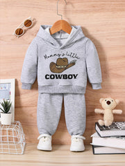 Baby's Cowboy Outfit Set Long Sleeve Sweater and Trousers