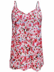 Floral Print Cami Top V Neck Sleeveless Summer Tank