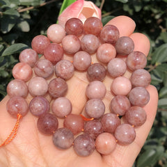 6 8 10MM Round Sunstone Beads for DIY Bracelet Necklace