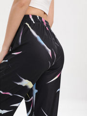 Colorful Print Sports Sweatpants Drawstring Elastic Waist