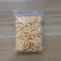 20pcs Simulation Maggot Fishing Lures 0.79in Soft Worm Bait Tackle