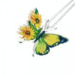Sunflower Flower Ornament Yellow Butterfly Door Hanging Decoration