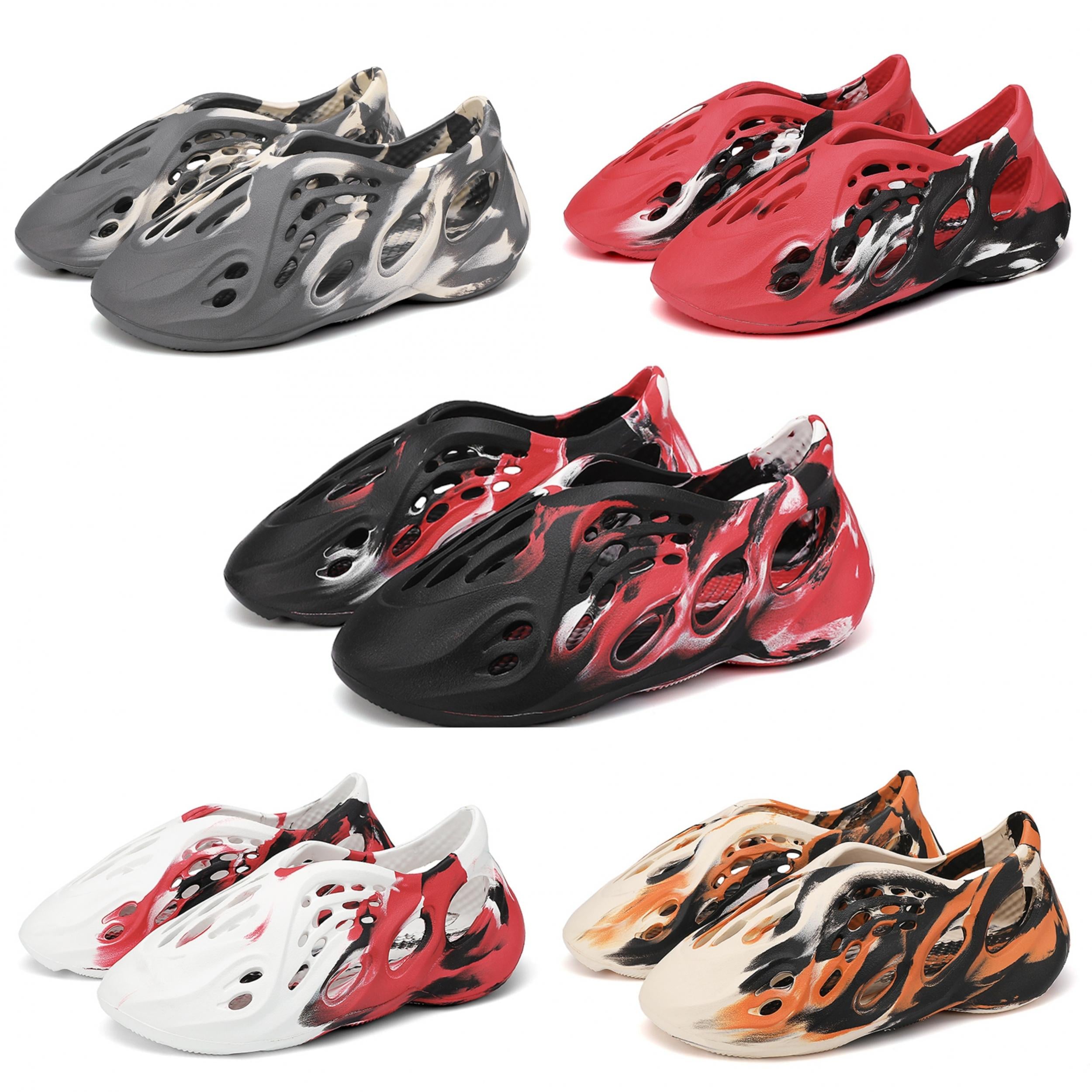 Men's Tie Dye Breathable Cut Out Foam Sneakers
