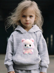 Kid's Cartoon Toy Print Hoodie & Pants Set Girl's Sporty Clothes