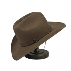 Western Cowboy Hat With Metal Buckle Mens Wool Knight Hats