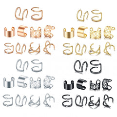 40pcs Ear Cuffs Rhinestone Non Piercing Cartilage Ear Clips Girls Punk Jewelry