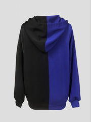 Dragon Print Two tone Hoodie Casual Long Sleeve Hoodies