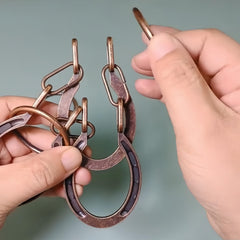 Interlocking Horseshoe Puzzle Classic Metal Brain Teaser Antique Copper Finish