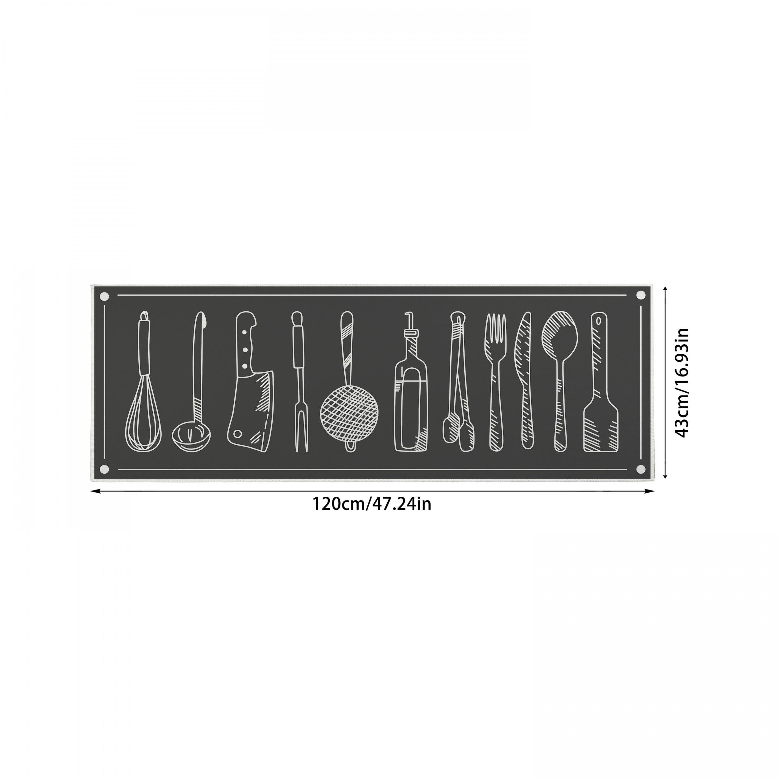 Long Strip Non-slip Kitchen Rug 43x120cm